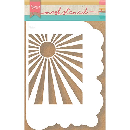 Marianne Design Plantilla de Máscara, Nubes, para Scrapbooking, Crear Tarjetas y Otras Manualidades con Papel, plastico, Blanco, Small