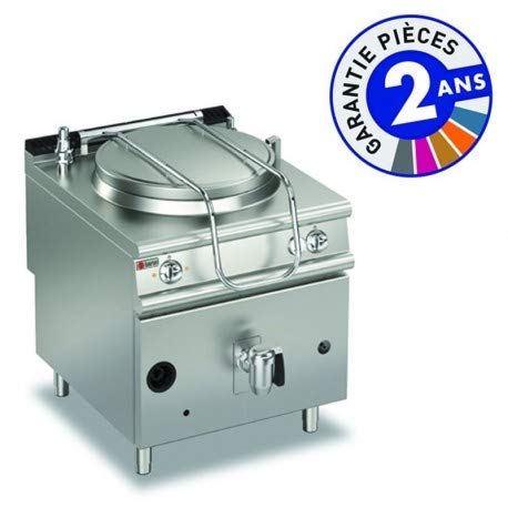 Marmite à cuve professionnelle gaz - 150 litres - Autoclave - Profondeur 900 - Baron 900