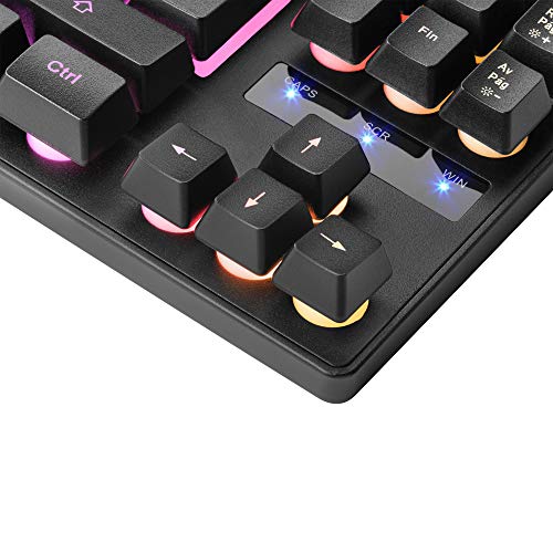 Mars Gaming MKTKL, teclado H-mecánico Negro RGB 8 efectos, antighosting, español