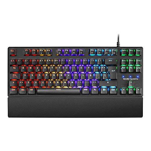 Mars Gaming MKXTKL, teclado mecánico switch rojo, LED 5 colores 10 efectos, ES