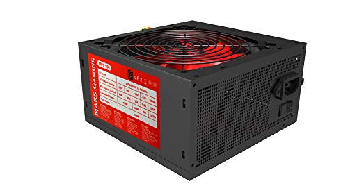 Mars Gaming MPII550, Fuente PC 550W, ATX, Ventilador 12cm, 85% Eficiencia