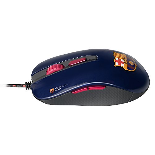 MARSGAMING Mars Gaming MMBC, Ratón Sensor Óptico 3200DPI, Oficial FC Barcelona Lassa, Azul