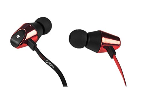 MarsGaming MIH2 Auriculares, Mic, Jack 3.5, PC/ PS4 /XBox One /Smartphone, In-Ear, Negro/ Rojo