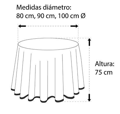 Martina Home Ribero -  Falda para mesa camilla , Marrón, Redonda de 90