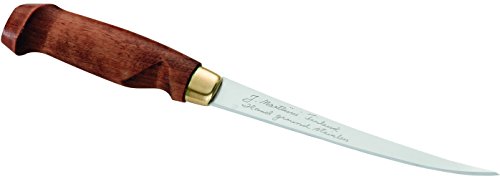 Marttiini 903410 finés de Cuchillo de filetear (Mango de Madera de Abedul Marrón Longitud Total: 27,5 cm Cuchillo, Gris, M