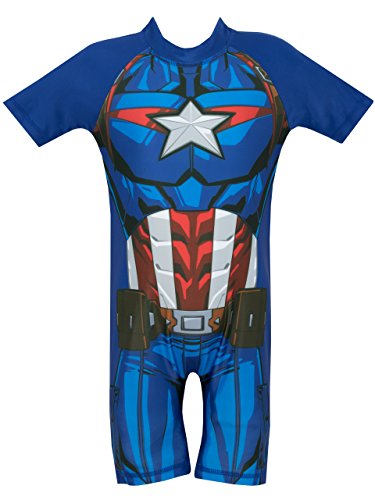 Marvel Avengers - Bañador para niño - Capitan America - 3-4 Años