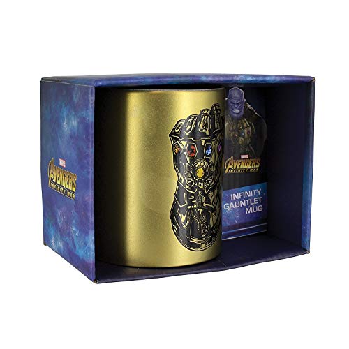 Marvel Avengers infinity Guerra infinity Gauntlet taza, cerámica, otros, 10 x 11 x 11 cm)