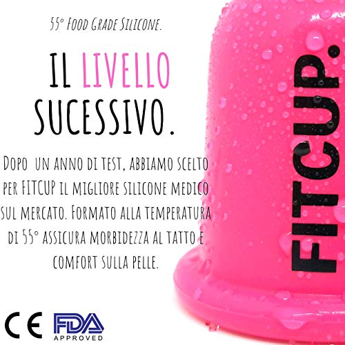 Masajeador Anticelulitico FITCUP. Ventosas Celulitis Aparato Cup Ultima Generacion De Silicona Fda Approved Vacumterapia Cupping Masajes Fisioterapia Cuerpo Professional Anticelulitico