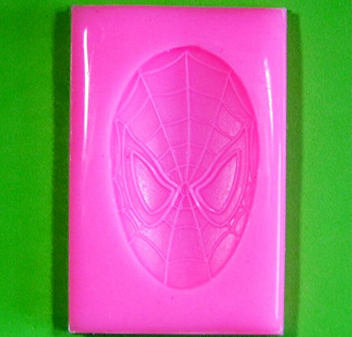 Máscara de Spiderman grande Molde de silicona para la torta de Decoración Pastel de Cupcake Toppers Glaseado Sugarcraft Tool por Fairie Blessings