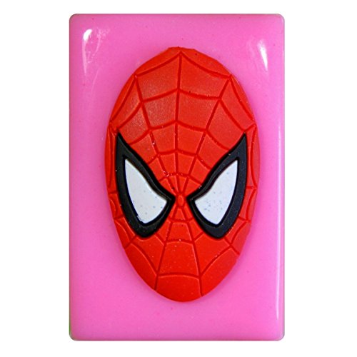 Máscara de Spiderman grande Molde de silicona para la torta de Decoración Pastel de Cupcake Toppers Glaseado Sugarcraft Tool por Fairie Blessings