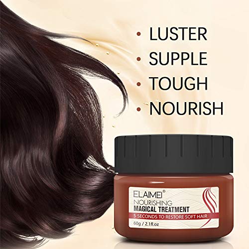 Mascarilla Tratamiento Cabello Acondicionador Magico para el Cabello 5 segundos Reparación de la Raíz del Cabello Seco y Dañado Recupera la Elasticidad del Cabello Nutre 60ML