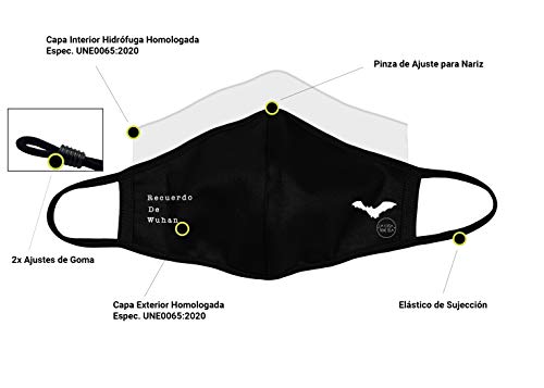 Mascarillas de Tela Homologada Reutilizable - Recuerdo de Wuhan