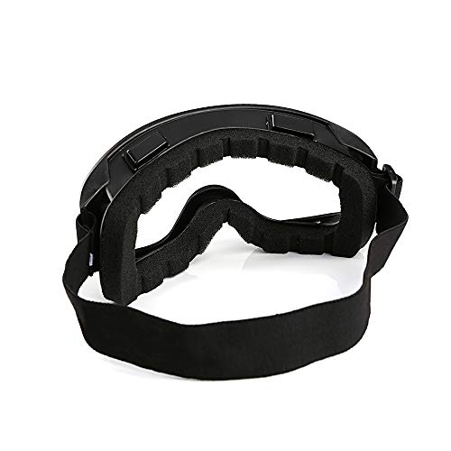 Masque de protection unisexe pour le Paintball, résistant au vent et à la poussière, verre transparent antibuée et double résistance aux rayures, noir