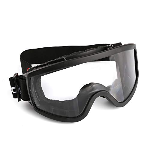 Masque de protection unisexe pour le Paintball, résistant au vent et à la poussière, verre transparent antibuée et double résistance aux rayures, noir