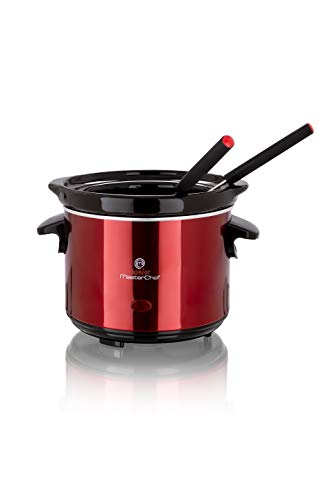 Masterchef Junior Fondue Chocolate MCJP-FON Olla de Cerámica Carcasa de Chapa de Hierro Temperatura Ajustable Color Rojo