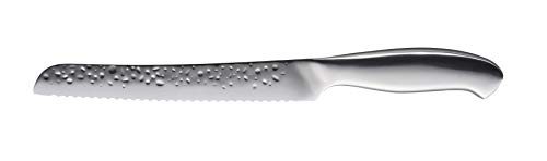 MasterChef Santoku - Cuchillo de pan de acero alemán, acabado martillo, 20 cm