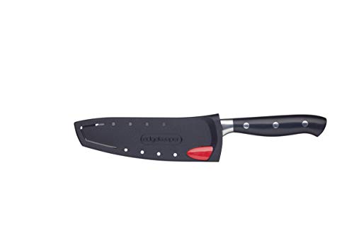 MasterClass MCEKTRSANT5 Santoku EdgeKeeper - Afilador de cuchillos (acero inoxidable), color negro, acero inoxidable, negro, 14 cm