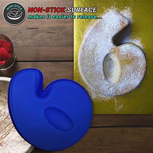 Matana Grande Molde de Silicona para Pastel (Números 0 1 2 3 4 5 6 7 8 9) - Antiadherente & Sin BPA| Apto para Lavavajillas y Microondas| Cumpleaños Aniversarios Niños Adultos (6)