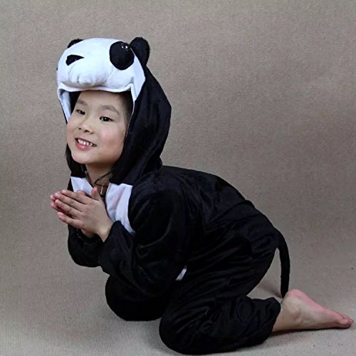 Matissa Niños Disfraces de Animales Niños Niñas Unisex Disfraces Cosplay Niños Onesie (Panda, L (para niños de 105 - 120 cm de Altura))