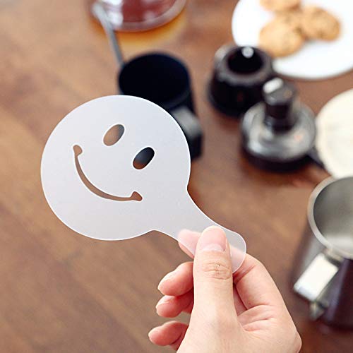 Matogle 23 Pcs Set Cappuccino Stencil Set Cocoa Sprinkler Barista Pen Cuchara metálica Plantillas de café Utensilios para barista Latte Herramientas de decoración Pastel de espuma