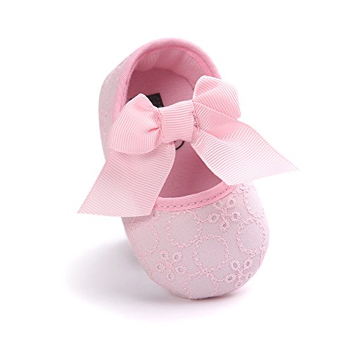 Matt Keely Bebé Chicas Bowknot Bautismo Zapatos Prewalker Rosa 6-12 Meses