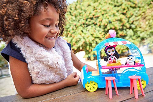 Mattel Enchantimals Wheel Frozen Treats Preena Penguin Doll & Playset FKY58, Playset y Muñeca