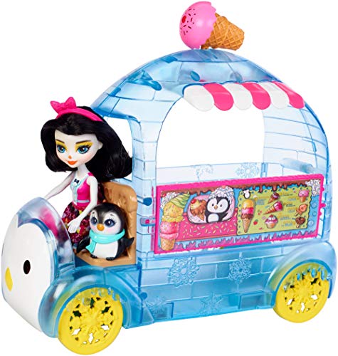 Mattel Enchantimals Wheel Frozen Treats Preena Penguin Doll & Playset FKY58, Playset y Muñeca