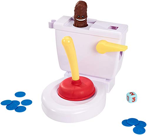 Mattel FWW30 Baño Boom Atrapa la Caca - Juego de mesa infantil de 2 a 4 jugadores, a partir de 5 años