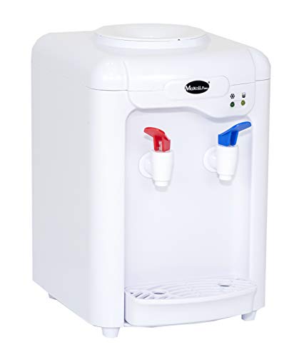 MAXELLPOWER DISPENSADOR DE Agua LIQUIDOS 7 litros con 2 GRIFOS Grifo Frio Y del Tiempo 7L (Blanco)