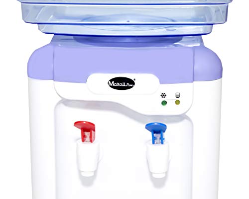 MAXELLPOWER DISPENSADOR DE Agua LIQUIDOS 7 litros con 2 GRIFOS Grifo Frio Y del Tiempo 7L (Morado)