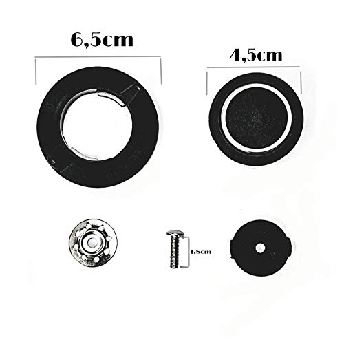 MaxxGoods - Tapa de cristal de seguridad con anillo de acero inoxidable y botón de tapa, fundición de aluminio, Ø 26x26cm