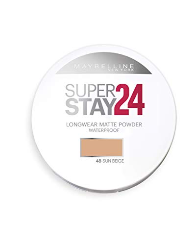 Maybelline New York - Superstay 24H, Polvos Compactos de Larga Duración, Tono 48 Sun Beige