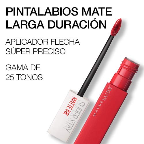 Maybelline New York - Superstay Matte Ink, Pintalabios Mate de Larga Duración, Tono 20 Pioneer