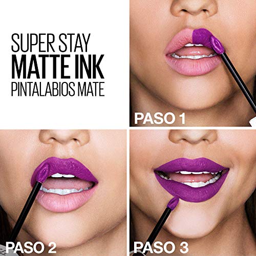 Maybelline New York - Superstay Matte Ink, Pintalabios Mate de Larga Duración, Tono 95 Visionary