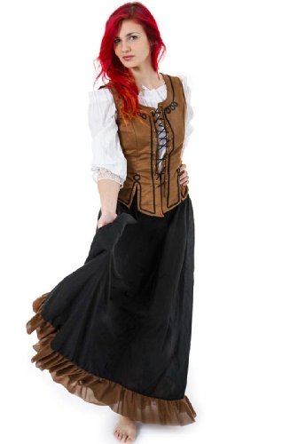 Maylynn 12234 – Traje Medieval de Criada Campesina Camarera Medieval NEA, 3 Piezas, Talla S/M