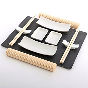 Mazali Juego para Sushi, Piedra, 11 Piezas, Multicolor