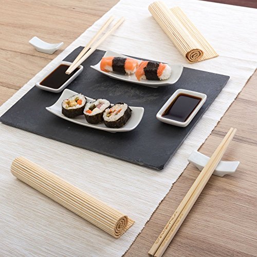 Mazali Juego para Sushi, Piedra, 11 Piezas, Multicolor