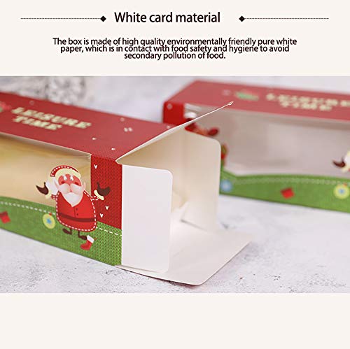 MBEN Windowcake Cuadro de Navidad Rollo de Pastel, Navidad Tronco de Navidad Caja con Ventana y la Torta de la Tarjeta, Paquete de Hornear - Pack de 10, 27,5 * 11 * 10cm