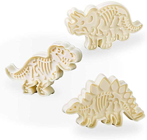 mciskin Dinosaurios Cortador de Galletas Conjunto - 6 Piezas Acrilico Moldes Galletas con Cortadores de Repostería - Cocina Hornear Decorativos Herramientas para Infantiles