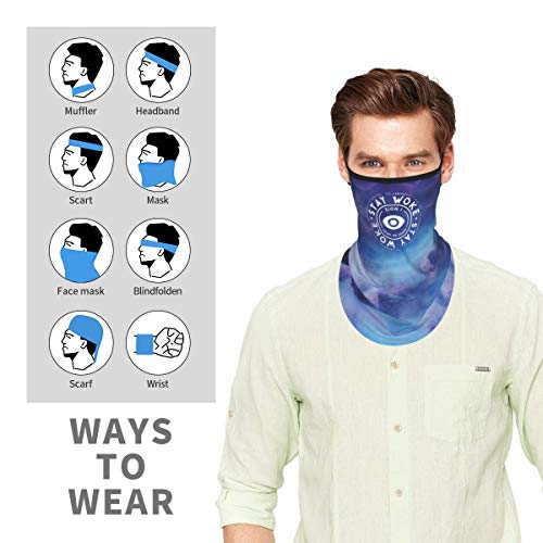 MDFE Stay Woke Logo Ear Loop Face Cover reutilizable lavable cuello polaina pasamontañas bandanas para ciclismo deportes al aire libre