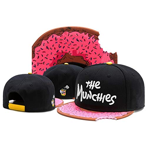 MdsfeNueva Gorra de béisbol de Tapa Plana Bordado con Letras Gorra de Hip Hop de Moda Gorra Deportiva de Ocio al Aire Libre Gorra de Rebote-Negro-A2