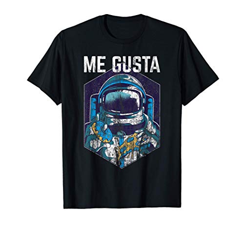 Me Gusta Pizza Donut Astronauta Espacial España Camiseta