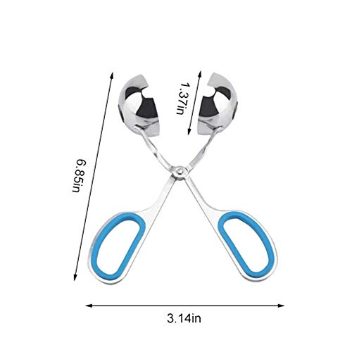 Meatballers, Pinzas De Albóndigas Antiadherentes De Acero Inoxidable Herramientas De Cocina De Molde De Bricolaje Para Pastel De Hielo Cuchara De Masa Para Galletas (Pequeña,azul)