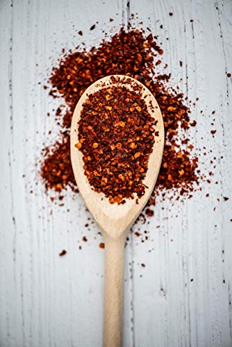 Med Cuisine "Aleppo" Spice Mix - Escamas De Pimiento Rojo Machacado Con Sabor Profundo - Pimiento Rojo De Jericó Y Aceite Vegetal - Polvo Picante - Copos De Chile Sin Lactosa, Veganos Y Sin OGM