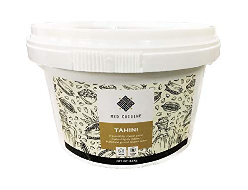 Med Cuisine Tahini – 2,5 kg – Totalmente natural 100% pasta de sésamo con origen de Humera: apto para veganos, sin gluten, sin nueces y kosher - Paleo & Veganos