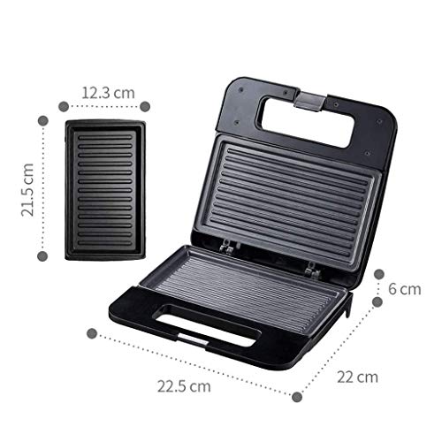 Medio Fit Parrilla Parrilla Cafetera, Desayuno máquina, por inmersión total placas Antiadherente calientes, la temperatura constante Seguro eléctrico recipiente for hornear, Negro fangkai77