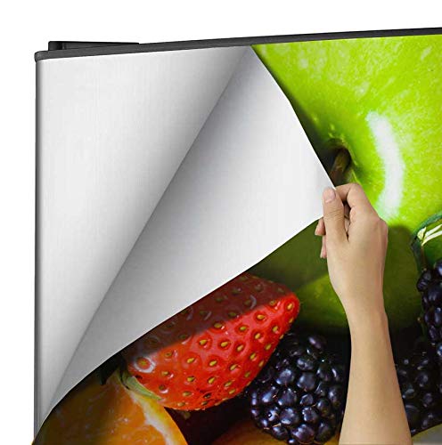 MEGADECOR Vinilo Adhesivo Decorativo para Nevera con Diseño de Frutas, Varias Medidas (185cm x 70cm)