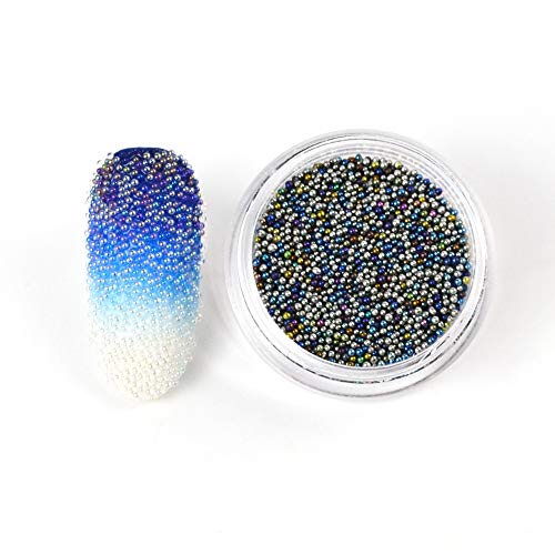 MEILINDS Nail Tools Steels Beads Caviar abalorios bolas para Uñas Decoración de Arte(6 Botellas)