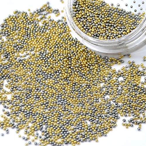 MEILINDS Nail Tools Steels Beads Caviar abalorios bolas para Uñas Decoración de Arte(6 Botellas)