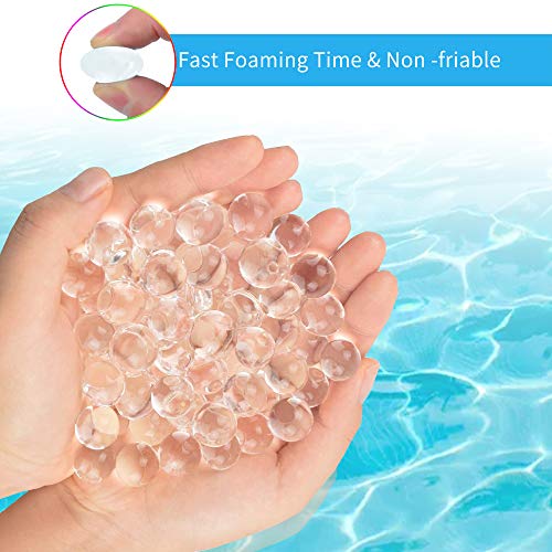 Meilo 50,000 PCS Bolas de Gel de Agua, Perlas de Gel para decoración(Transparent), Plantas, Flores, Mezclados cristalino Hidrogel Bolas de Gel para Decoración(5 Globos Extra)